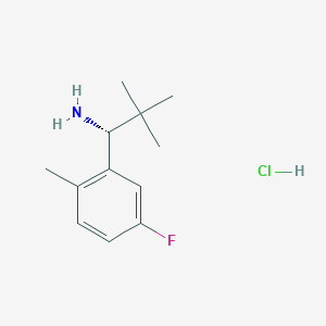 (1R)-1-(5-fluoro-2-methylphenyl)-2,2-dimethylpropan-1-amine;hydrochloride