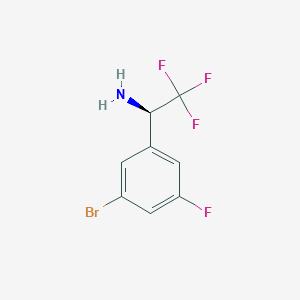 (R)-1-(3-Bromo-5-fluorophenyl)-2,2,2-trifluoroethan-1-amine