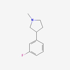 molecular formula C11H14FN B13051830 3-(3-Fluorophenyl)-1-methylpyrrolidine 