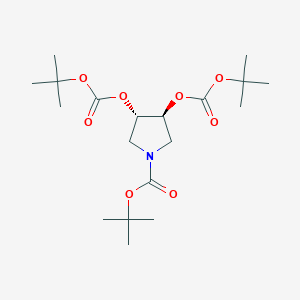 Tert-butyl (3S,4S)-3,4-bis((tert-butoxycarbonyl)oxy)pyrrolidine-1-carboxylate