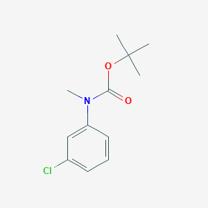 molecular formula C12H16ClNO2 B13051843 Tert-butyl N-(3-chlorophenyl)-N-methylcarbamate 