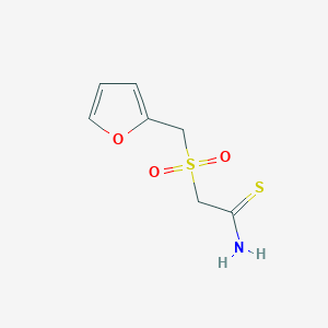 molecular formula C7H9NO3S2 B1305188 2-[(2-呋喃甲基)磺酰基]乙硫酰胺 CAS No. 175202-41-2