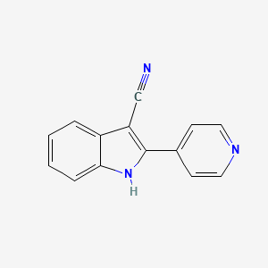 2-(Pyridin-4-YL)-1H-indole-3-carbonitrile