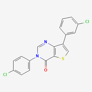 7-(3-Chlorophenyl)-3-(4-chlorophenyl)thieno[3,2-D]pyrimidin-4(3H)-one