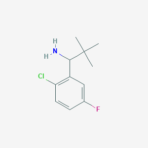 1-(2-Chloro-5-fluorophenyl)-2,2-dimethylpropan-1-amine