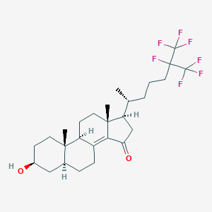 B130519 (3S,5S,9R,10S,13R,17R)-3-hydroxy-10,13-dimethyl-17-[(2R)-6,7,7,7-tetrafluoro-6-(trifluoromethyl)heptan-2-yl]-1,2,3,4,5,6,7,9,11,12,16,17-dodecahydrocyclopenta[a]phenanthren-15-one CAS No. 153463-20-8