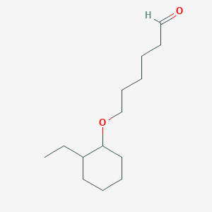 molecular formula C14H26O2 B13051913 6-(2-Ethylcyclohexyloxy)hexanal 