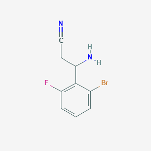 3-Amino-3-(2-bromo-6-fluorophenyl)propanenitrile