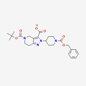 2-(1-((Benzyloxy)carbonyl)piperidin-4-YL)-5-(tert-butoxycarbonyl)-4,5,6,7-tetrahydro-2H-pyrazolo[4,3-C]pyridine-3-carboxylic acid