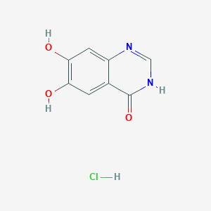 molecular formula C8H7ClN2O3 B13051934 6,7-Dihydroxyquinazolin-4(3H)-one hcl 