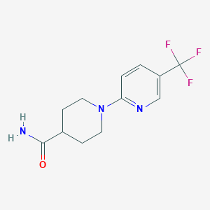 molecular formula C12H14F3N3O B1305195 1-[5-(三氟甲基)吡啶-2-基]哌啶-4-甲酰胺 CAS No. 792940-04-6