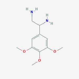 molecular formula C11H18N2O3 B13051985 1-(3,4,5-Trimethoxyphenyl)ethane-1,2-diamine 