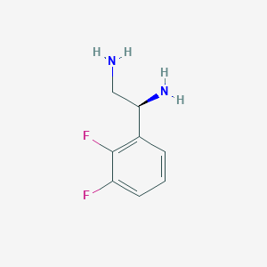 molecular formula C8H10F2N2 B13051993 (1S)-1-(2,3-Difluorophenyl)ethane-1,2-diamine 