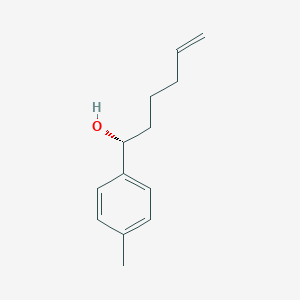 molecular formula C13H18O B13052001 (R)-1-(P-Tolyl)hex-5-EN-1-OL 