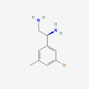 molecular formula C9H13BrN2 B13052070 (1S)-1-(3-Bromo-5-methylphenyl)ethane-1,2-diamine 