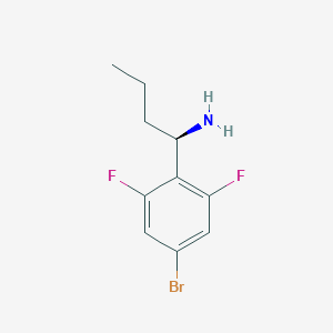 molecular formula C10H12BrF2N B13052092 (R)-1-(4-Bromo-2,6-difluorophenyl)butan-1-amine 