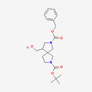 2-Benzyl 7-(tert-butyl) 4-(hydroxymethyl)-2,7-diazaspiro[4.4]nonane-2,7-dicarboxylate