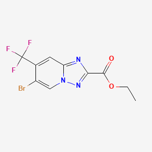 Ethyl 6-bromo-7-(trifluoromethyl)-[1,2,4]triazolo[1,5-a]pyridine-2-carboxylate