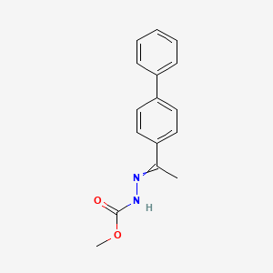 molecular formula C16H16N2O2 B1305215 Methyl 2-(1-[1,1'-biphenyl]-4-ylethylidene)-1-hydrazinecarboxylate 