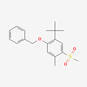 molecular formula C19H24O3S B13052151 1-(Benzyloxy)-2-(tert-butyl)-5-methyl-4-(methylsulfonyl)benzene 