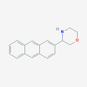 molecular formula C18H17NO B13052152 3-(2-Anthryl)morpholine 