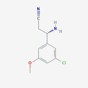 (3S)-3-Amino-3-(5-chloro-3-methoxyphenyl)propanenitrile