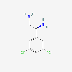 molecular formula C8H10Cl2N2 B13052186 (1S)-1-(3,5-Dichlorophenyl)ethane-1,2-diamine 