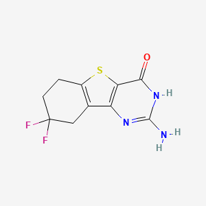 molecular formula C10H9F2N3OS B13052187 2-Amino-8,8-difluoro-6,7,8,9-tetrahydrobenzo[4,5]thieno[3,2-D]pyrimidin-4(1H)-one 