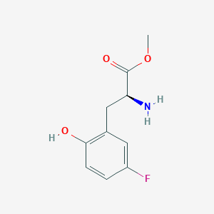 molecular formula C10H12FNO3 B13052191 Methyl(S)-2-amino-3-(5-fluoro-2-hydroxyphenyl)propanoatehcl 