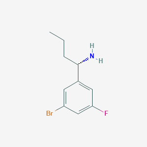 (S)-1-(3-Bromo-5-fluorophenyl)butan-1-amine