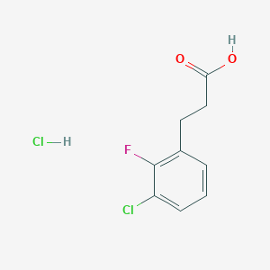 molecular formula C9H9Cl2FO2 B13052203 3-(3-Chloro-2-fluorophenyl)propanoic acid hcl 