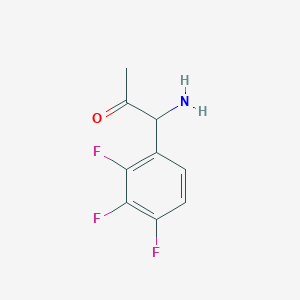 molecular formula C9H8F3NO B13052205 1-Amino-1-(2,3,4-trifluorophenyl)acetone 