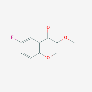 molecular formula C10H9FO3 B13052208 6-Fluoro-3-methoxy-3,4-dihydro-2H-1-benzopyran-4-one 