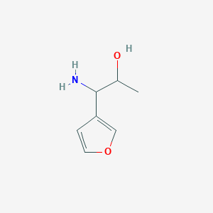 molecular formula C7H11NO2 B13052213 1-Amino-1-(3-furyl)propan-2-OL 