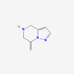 molecular formula C7H9N3 B13052226 7-methylidene-5,6-dihydro-4H-pyrazolo[1,5-a]pyrazine 