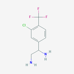 1-[3-Chloro-4-(trifluoromethyl)phenyl]ethane-1,2-diamine