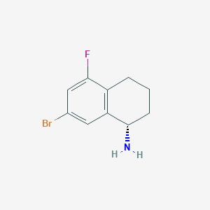 molecular formula C10H11BrFN B13052348 (S)-7-Bromo-5-fluoro-1,2,3,4-tetrahydronaphthalen-1-amine 