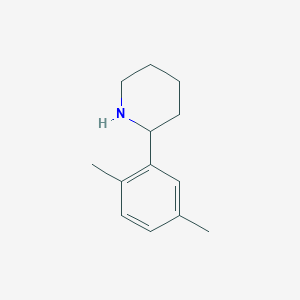 molecular formula C13H19N B13052408 2-(2,5-Dimethylphenyl)piperidine 