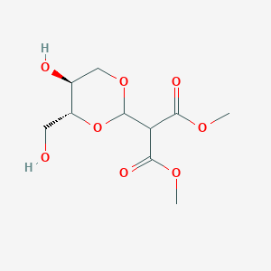 molecular formula C10H16O8 B13052437 Dimethyl 2-((4R,5S)-5-hydroxy-4-(hydroxymethyl)-1,3-dioxan-2-YL)malonate 