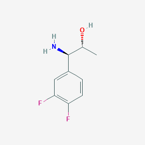 molecular formula C9H11F2NO B13052448 (1R,2R)-1-Amino-1-(3,4-difluorophenyl)propan-2-OL 