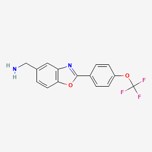 (2-(4-(Trifluoromethoxy)phenyl)benzo[D]oxazol-5-YL)methanamine