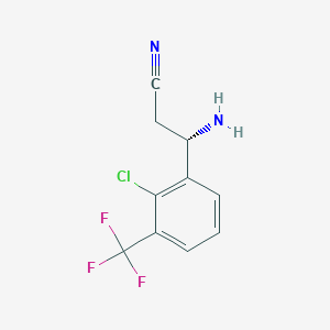 (3S)-3-Amino-3-[2-chloro-3-(trifluoromethyl)phenyl]propanenitrile