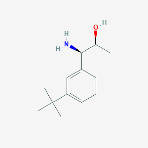 molecular formula C13H21NO B13052513 (1R,2S)-1-Amino-1-(3-tert-butylphenyl)propan-2-OL 