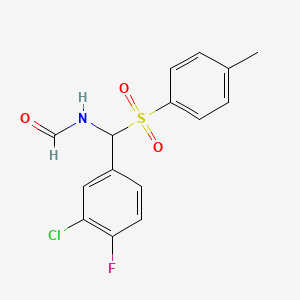 N-((3-Chloro-4-fluorophenyl)(tosyl)methyl)formamide