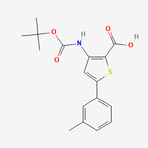 3-((Tert-butoxycarbonyl)amino)-5-(m-tolyl)thiophene-2-carboxylic acid