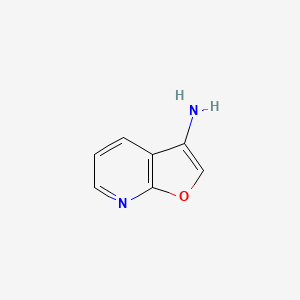 molecular formula C7H6N2O B13052576 Furo[2,3-B]pyridin-3-amine 