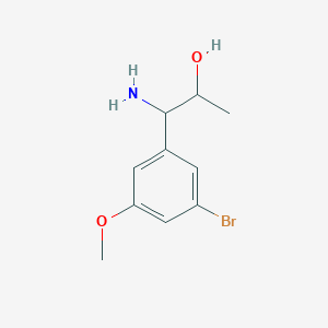 molecular formula C10H14BrNO2 B13052583 1-Amino-1-(3-bromo-5-methoxyphenyl)propan-2-OL 