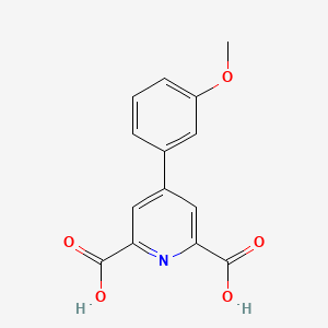 molecular formula C14H11NO5 B13052596 4-(3-Methoxyphenyl)pyridine-2,6-dicarboxylic acid 