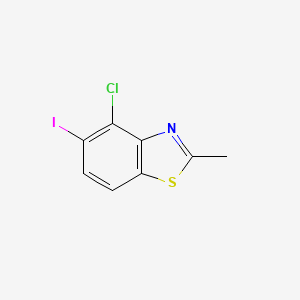 molecular formula C8H5ClINS B13052614 4-Chloro-5-iodo-2-methylbenzo[D]thiazole 