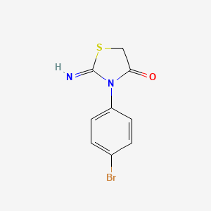 molecular formula C9H7BrN2OS B1305264 3-(4-Bromophenyl)-2-imino-1,3-thiazolidin-4-one CAS No. 60708-65-8